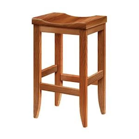 Customizable 24" Solid Wood Stationary Counter Stool